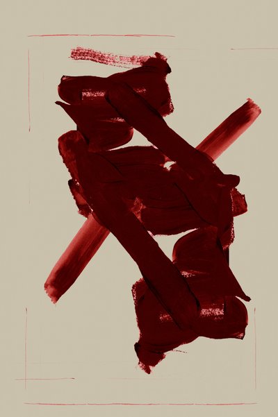 Crimson Abstract Strokes by cartissi