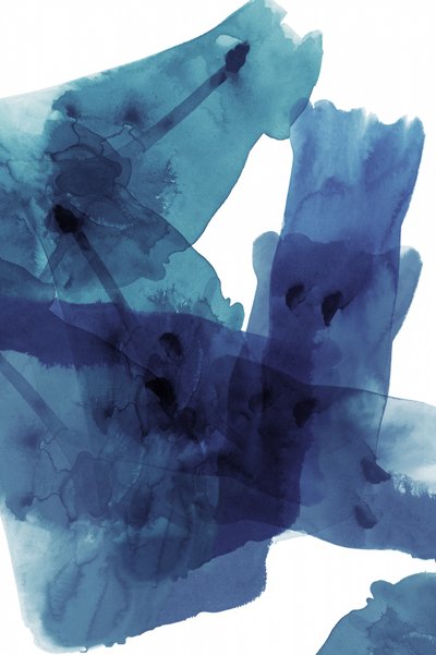 Fluid Blue Abstract Wash by cartissi