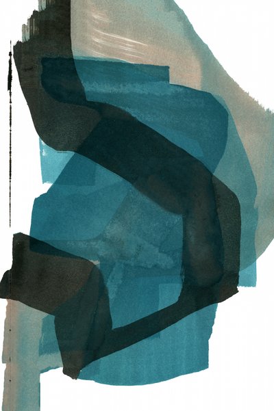 Fluid Teal Abstract by cartissi
