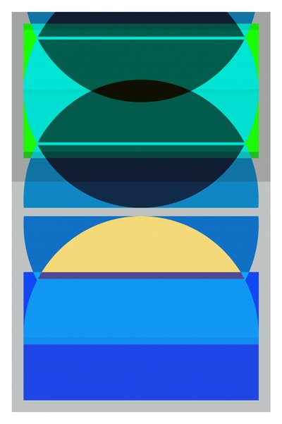 Geometric Blue Yellow Layers by cartissi