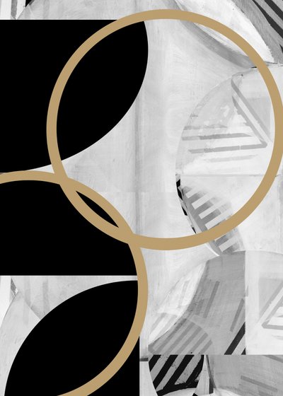 Golden Circles Abstract by cartissi