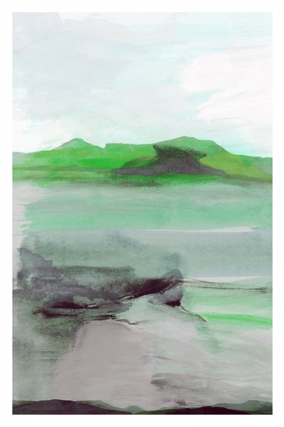 Green Abstract Landscape by cartissi