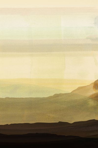 Hazy Golden Mountains by cartissi