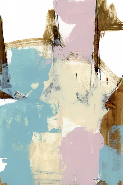 Modern Blush Gold Abstract by cartissi