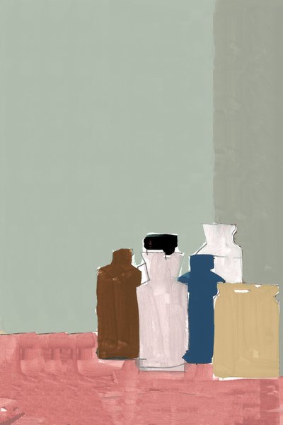 Muted Bottle Still Life by cartissi