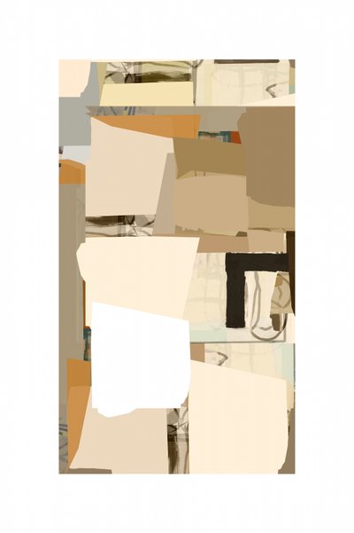 Neutral Abstract Collage by cartissi