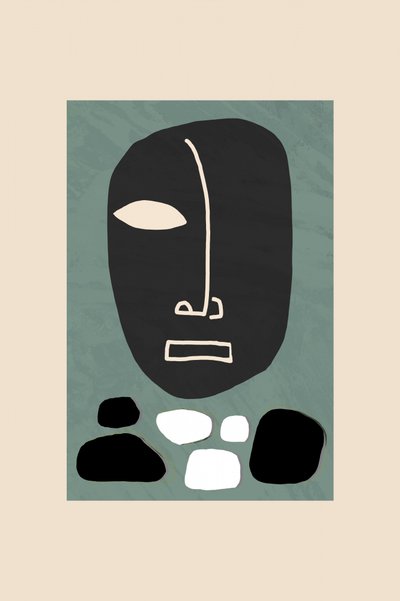 Serene Abstract Face by cartissi