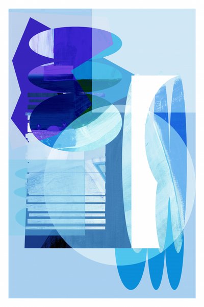 Serene Blue Abstraction by cartissi