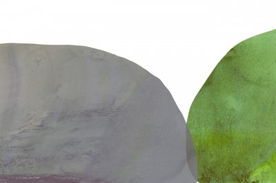 Soft Green Grey Abstract by cartissi