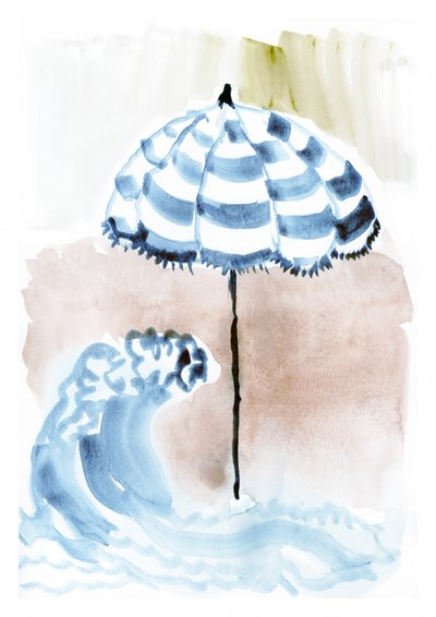 Striped Beach Day by cartissi