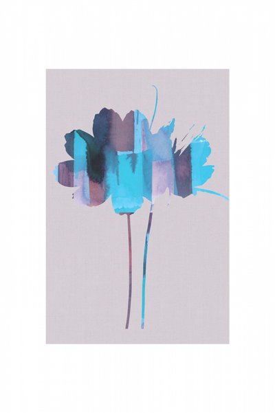 Teal Bloom Abstraction by cartissi