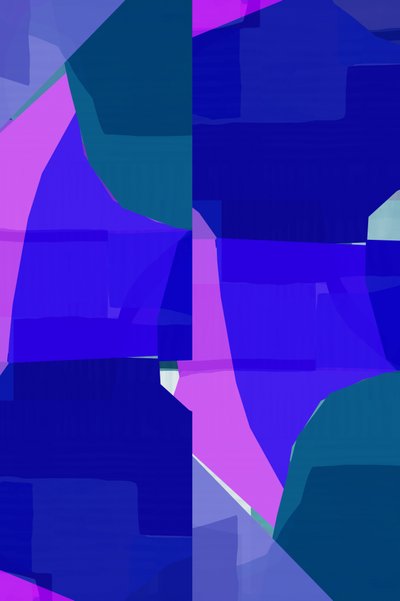 Vibrant Abstract Blue Shapes by cartissi