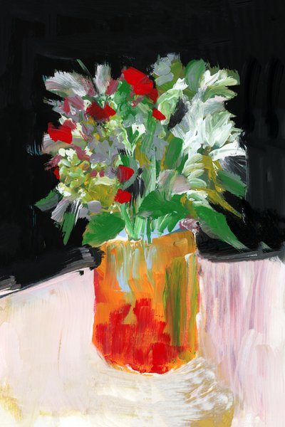 Vibrant Abstract Flowers by cartissi