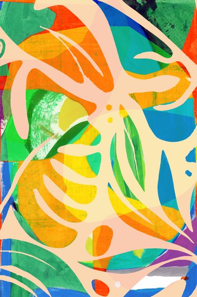 Vibrant Abstract Leaves by cartissi