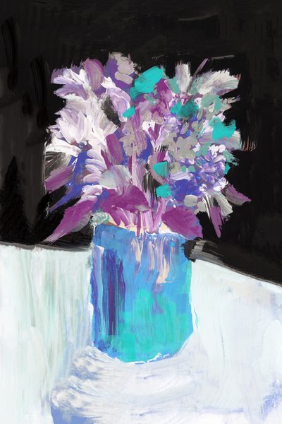 Vibrant Floral Still Life by cartissi