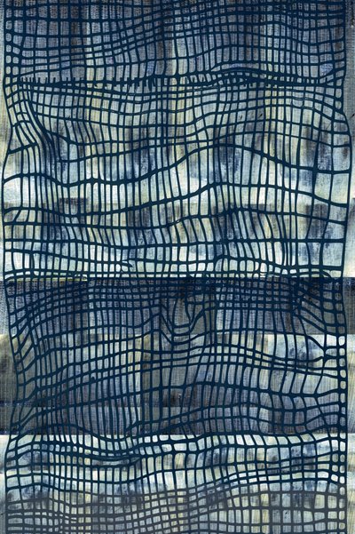 Wavy Indigo Grid by cartissi