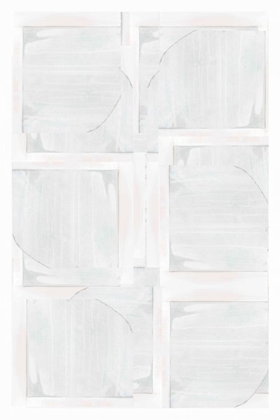 White Geometric Abstract by cartissi