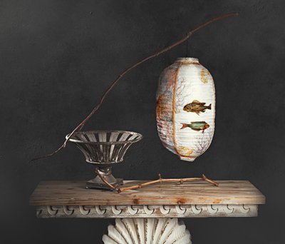 Asian Lantern Still Life by chenyi wang