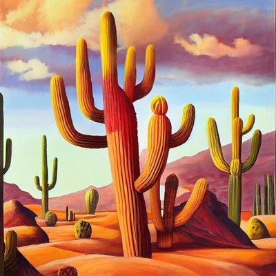 Desert Cacti by F. Abderrahim