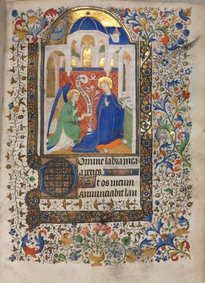 Book of Hours: Annunciation by follower of Boucicaut Master
