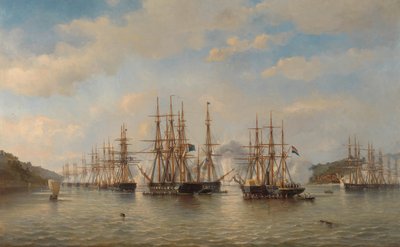 Dutch, English, French and American Squadrons in Japanese Waters during the Expedition led by the French Commander Constant Jaurès, September 1864 by jonkheer Jacob Eduard van Heemskerck