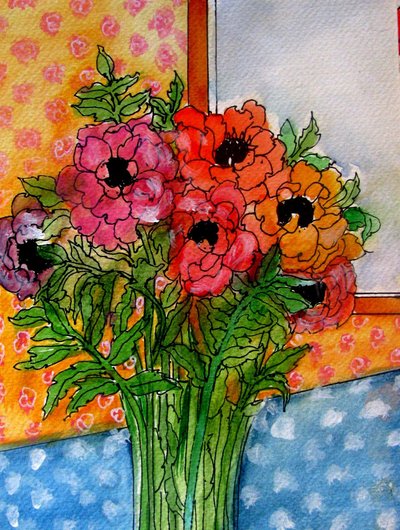 Flowers in Vase by linda arthurs