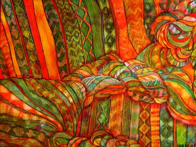 Textile Portrait by linda arthurs