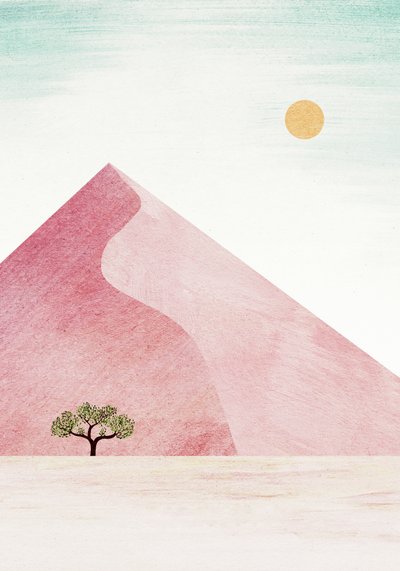 Pink Desert Solitude by longwayhome
