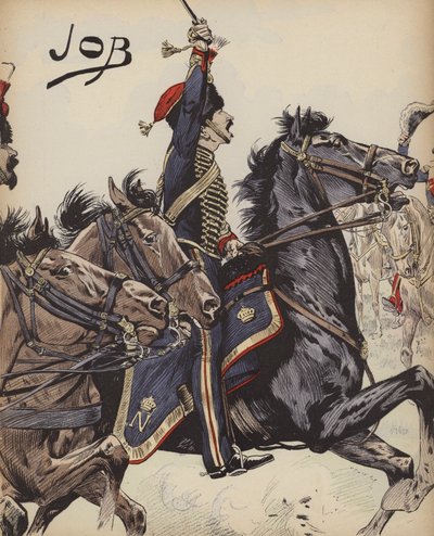 French Cavalryman of the Napoleonic Wars by pseudonym for Onfray de Breville Jacques Job