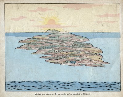 Once upon a time there was a scented island called Corsica (Corsica) - lithograph by Job (Jacques Onfroy de Breville) from 
