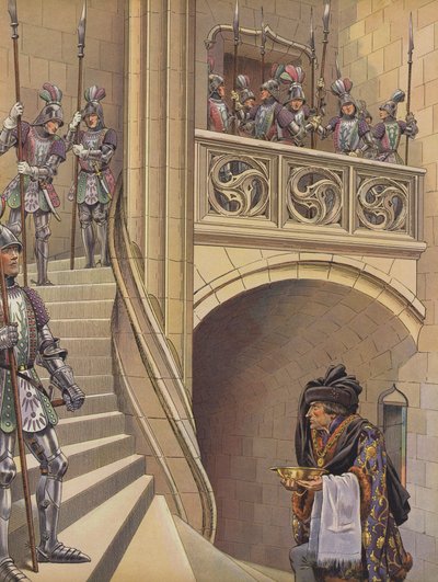 The Barber Climbed the Stairs Towards the King