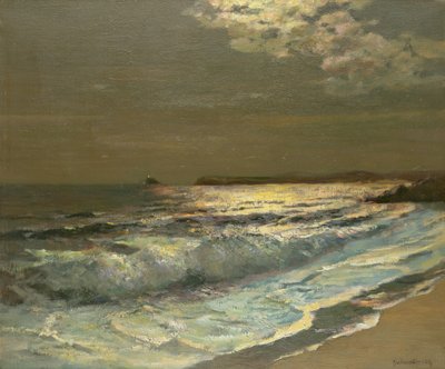 The Moonlit Breaking Wave  by Albert Julius Olsson