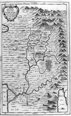 Map Of The Garden Of Eden 1675