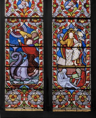 Types and Antitypes Jonah and the Whale, and the Risen Christ (detail)