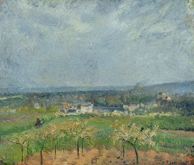 Landscape in Pontoise, 1877  by Camille Jacob Pissarro