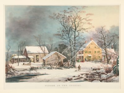 Winter in the Country./ A cold morning by Currier and Ives