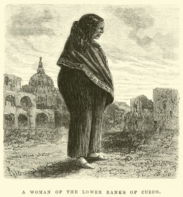 A woman of the lower ranks of Cuzco  by Edouard Riou