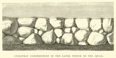 Cyclopean construction in the later period of the Incas  by Edouard Riou