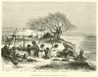Restaurant of the Quebrada of Ilay  by Edouard Riou