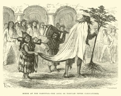 Scene at the Carnival, the Ague or Tertian fever caricatured  by Edouard Riou