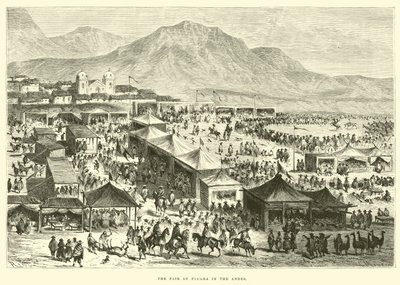 The fair of Pucara in the Andes  by Edouard Riou