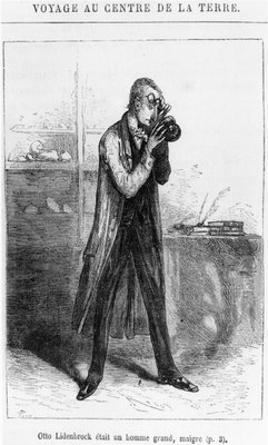 Professor Otto Lidenbrock, illustration from 