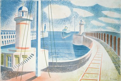 Newhaven Harbour by Eric Ravilious: Buy fine art print