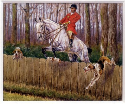 Hunting - drawing by Georges La Roque, circa 1900