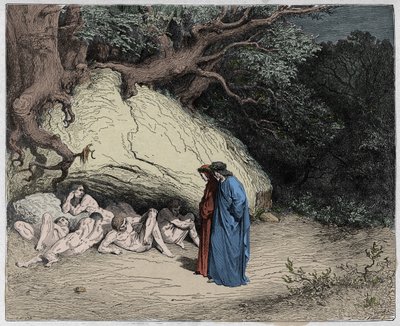 Inferno, Canto 4 : The innocent souls in Limbo, illustration from The  Divine Comedy by Dante Alighieri, 1885 (digitally coloured engraving)