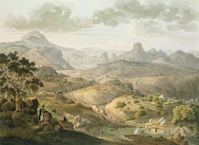View near the Village of Asceriah, in Abyssinia, engraved by Daniel Havell (1785-1826) 1809 (aquatint) by Henry Salt