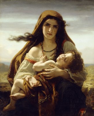 Mother And Child 1870 By Hugues Merle