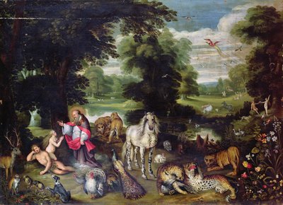 Adam And Eve With God In The Garden Of Eden And The Sto