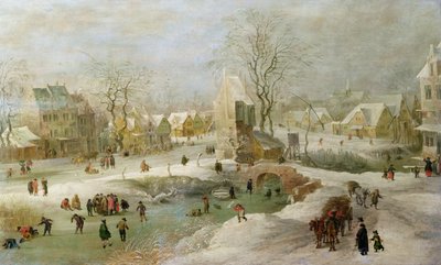 Winter Scene In Holland By Jan The Elder Brueghel