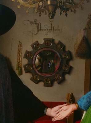 Arnolfini Marriage Detail Of Mirror 1434 Oil On Panel 354185